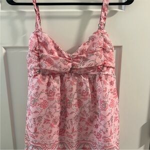 Hollister Pink Floral Top